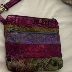 Patchwork Purple Crossbody Bag - Unbranded